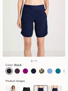 Lands' End Black Women's Swim Shorts